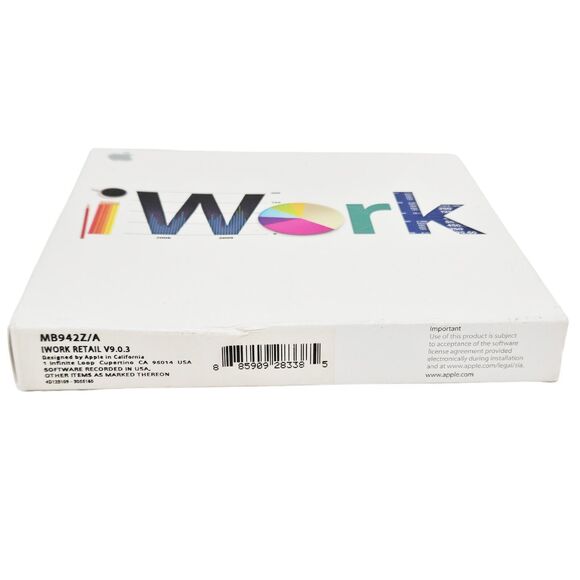 Vintage iWork Apple DVD - Version 9.0.3 - Includes Pages Keynote Numbers 2009 - Picture 8 of 11